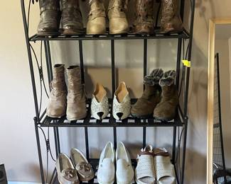 Women's size 8 to 8.5 and men's shoes and boots