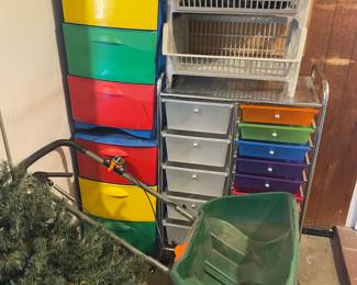 Storage carts and containers