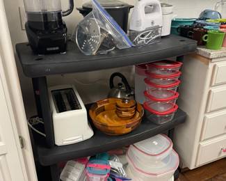 Food Processor, storage containers and serving pieces