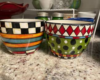 Certified International glazed cups