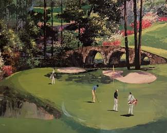 Augusta #11 by Mark King Golf Art Lithograph