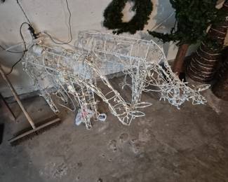 Yard lit reindeer