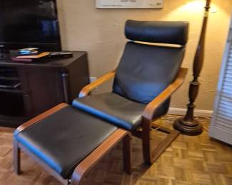 Ikea chair and ottoman