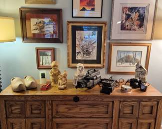 Dresser and mostly original art