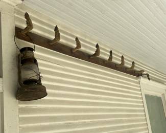 Deer hoof coat rack. Was told it came out of an old saloon