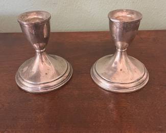 Vintage Preisner Sterling Weighted Candlestick Candle Holders #33