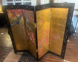 Lacquer 4 Panel Folding Screen 