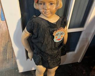 Antique Store Display Mannequin 
 with Antique Clothing