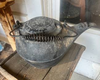 Antique Cast Iron Tea Kettle 