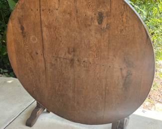 Drop down primitive wine tasting table