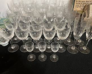 Vintage Cristallerie Lorraine France Wine Glasses 