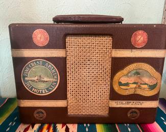 Vintage General Electric leather stereo