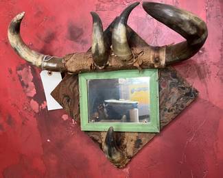 Vintage Steerhorn Hat Rack 