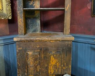 One-of-a-kind miniature primitive hutch