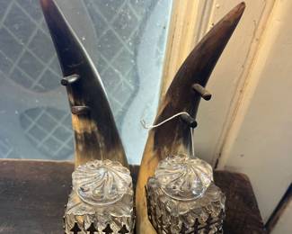 19th Century Horn Ink Well