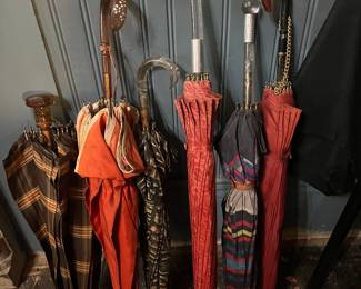 Vintage Umbrellas some with Bakelite Handles 