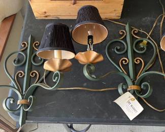 Pair of French Iron Sconces