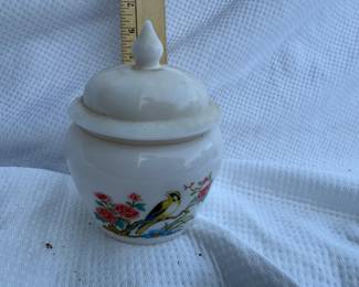 Avon Milk Glass Jar $6.00