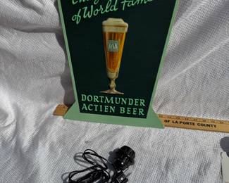 #2 Light Up Dortmunder Beer Sign , New $45.00