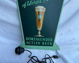 #3 Light Up Dortmunder Beer Sign , New $45.00