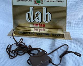 Dortmunder DAB Light Up Glass Beer Sign New Working $125.00
