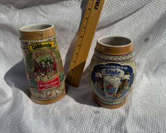 Old Style and Budweiser Steins $18.00