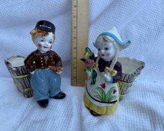 Dutch Boy and Girl Planters $12.00