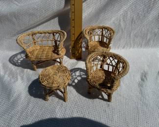 Wicker Doll Furniture, Barbie Size $6.00