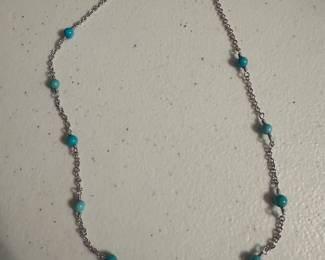 Costume Blue Beaded Necklace $6.00