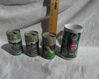 Cubs 1983 Mug and Casey's Lager Beer Cans $10.00