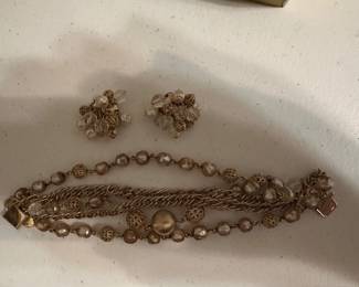 Clip Earrings and Bracelet $6.00