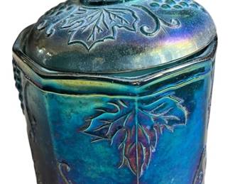 Vintage Indiana Carnival Glass Canister Jar