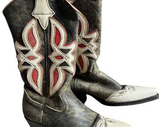 Nine West Leather Cowboy Boots