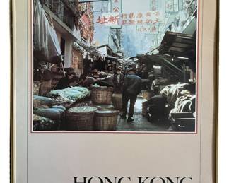 Framed Vintage Hong Kong Market Poster