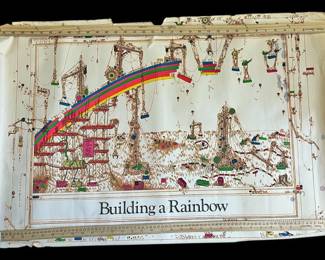 Vintage Poster Titled Building a Rainbow