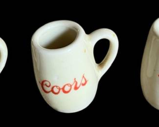 Vintage Coors Brewing Mini Souvenir Mugs
