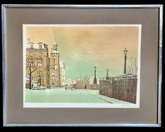 Framed Lucien Ardenne signed Artist Proof