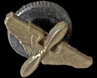 WWII Prop Wings Insignia Screw Back Pin