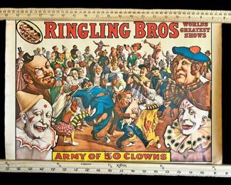 Ringling Bros. Army of 50 Clowns Poster