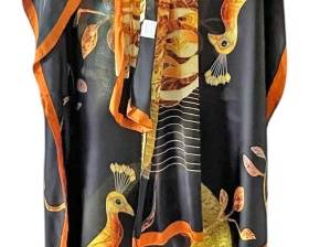 Peacock Print Womens Caftan Scarf