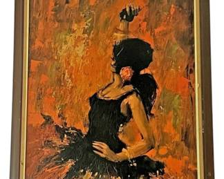 MidCentury Framed Lee Burr Oil Painting
