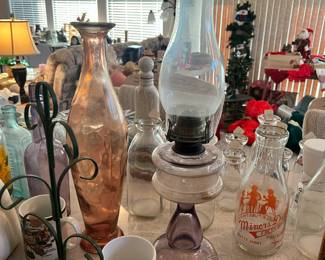 close up of the oil lamp