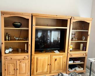 Entertainment Center with multiple matching pieces