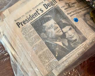 stacks of old newspapers