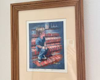waiting for dad signed painting