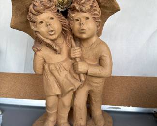 Lee Bortin Boy and Girl Under Umbrella $6.00