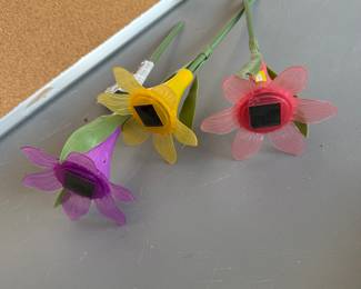 3 Solar Flowers $4.00