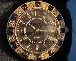 Black and Rhinestone Watch New $12.00