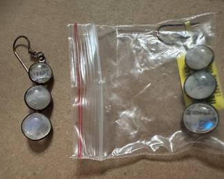 Sterling White Stone Drop Earrings $14.00