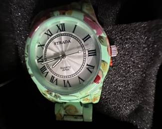 Strada Green Floral Watch $12.00